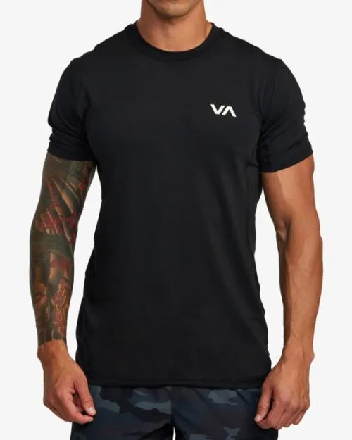 Rvca Sport Vent Performance Tee Black SportMen Short Sleeves