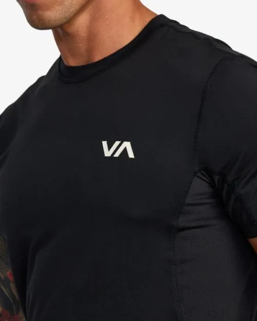 Rvca Sport Vent Performance Tee Black SportMen Short Sleeves