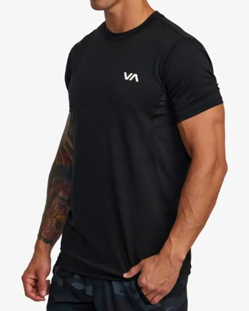 Rvca Sport Vent Performance Tee Black SportMen Short Sleeves