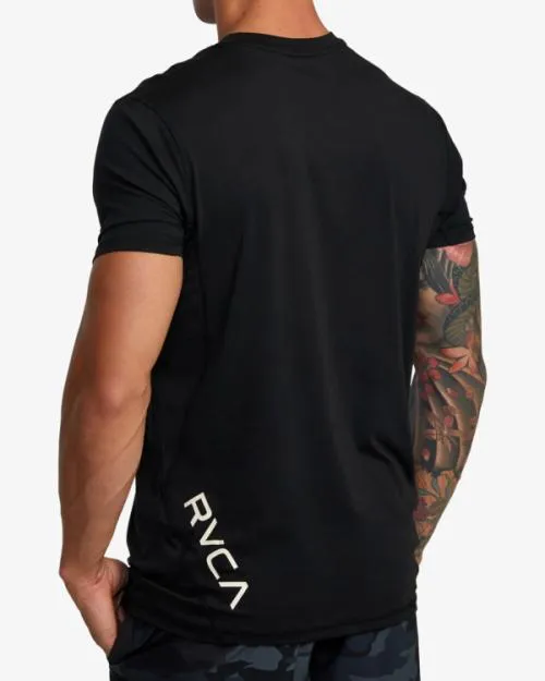 Rvca Sport Vent Performance Tee Black SportMen Short Sleeves