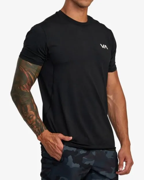 Rvca Sport Vent Performance Tee Black SportMen Short Sleeves