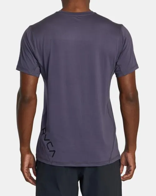 Rvca Sport Vent Performance Tee Gray Purple SportMen Short Sleeves