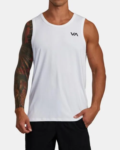 Rvca Sport Vent Tank Top White SportMen Tees and Tanks