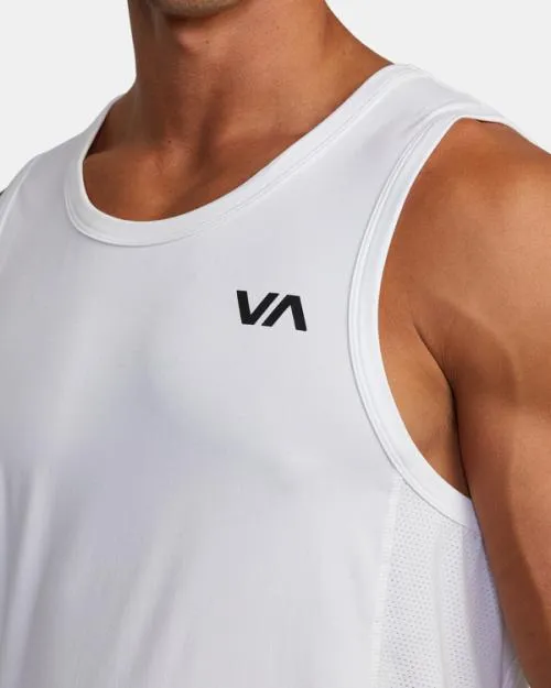Rvca Sport Vent Tank Top White SportMen Tees and Tanks