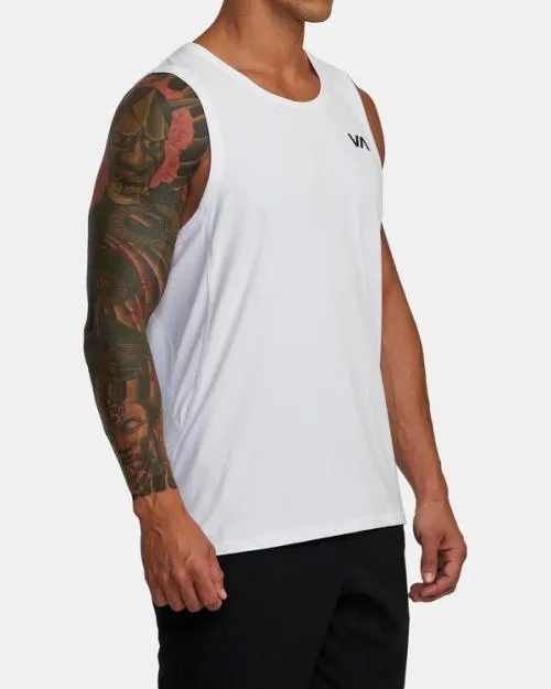 Rvca Sport Vent Tank Top White SportMen Tees and Tanks
