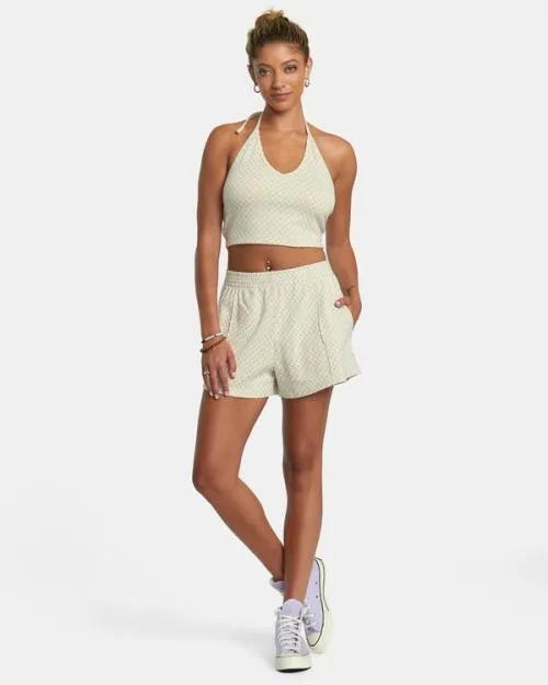 Rvca Sunrise Halter Top Cloud Women Tops