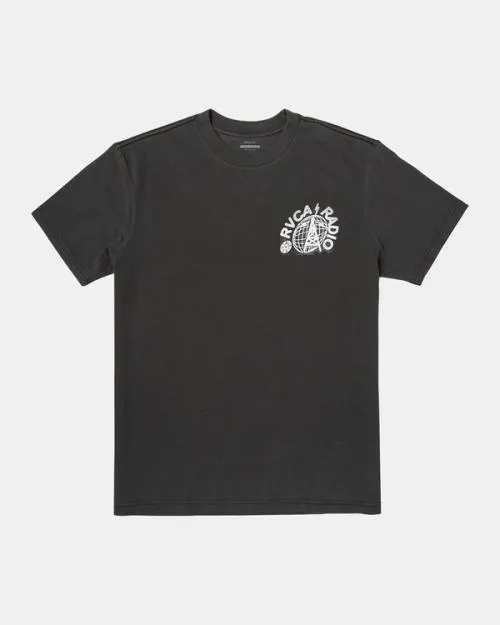 Rvca Tee Black Men Short Sleeves
