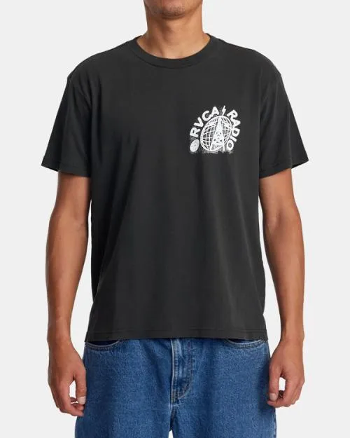 Rvca Tee Black Men Short Sleeves