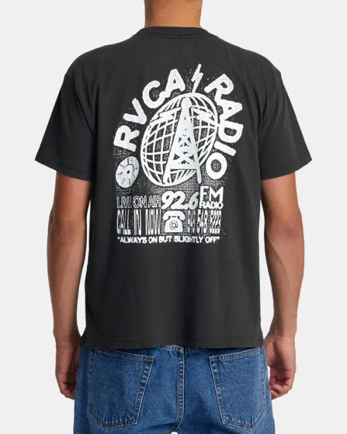 Rvca Tee Black Men Short Sleeves