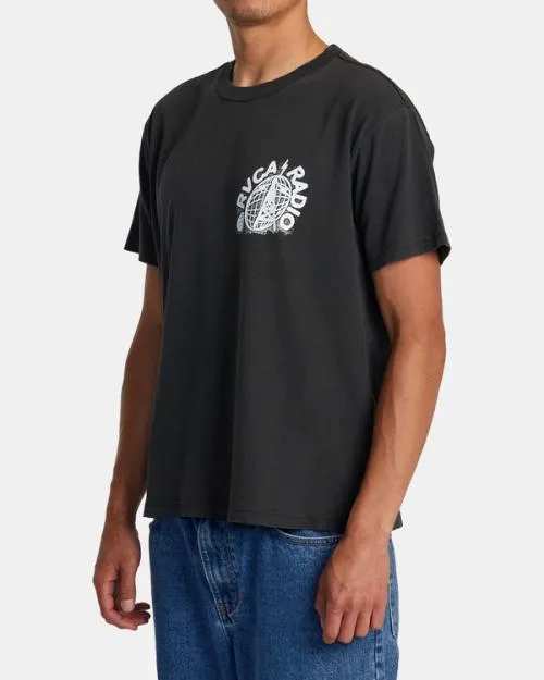 Rvca Tee Black Men Short Sleeves