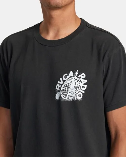 Rvca Tee Black Men Short Sleeves