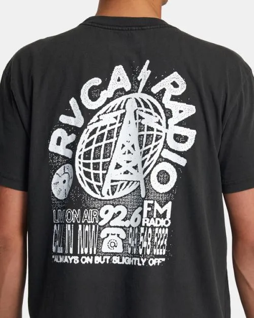 Rvca Tee Black Men Short Sleeves