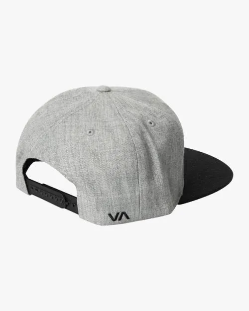 Rvca Twill Snapback II Hat Heather Greyblack Men Hats and Beanies