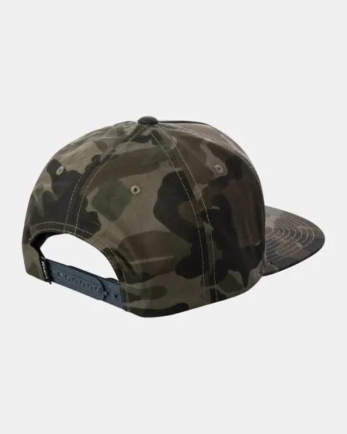 Rvca VA All The Way Snapback Hat Camo Men Hats and Beanies