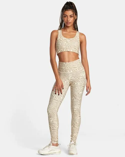 Rvca VA Essential Mid Support Sports Bra Zeetah SportWomen Tops