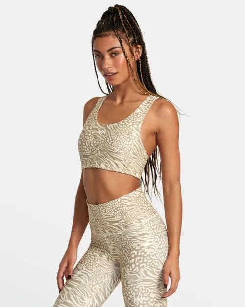 Rvca VA Essential Mid Support Sports Bra Zeetah SportWomen Tops