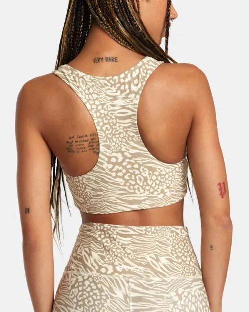 Rvca VA Essential Mid Support Sports Bra Zeetah SportWomen Tops