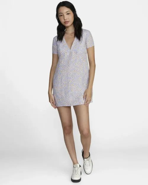 Rvca Veda Mini Dress Cosmic Sky Women Dresses and Rompers