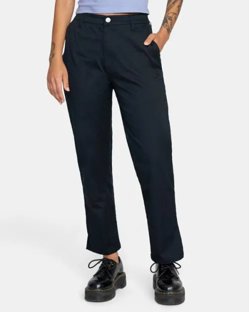 Rvca Weekend Stretch Pants True Black Women Pants