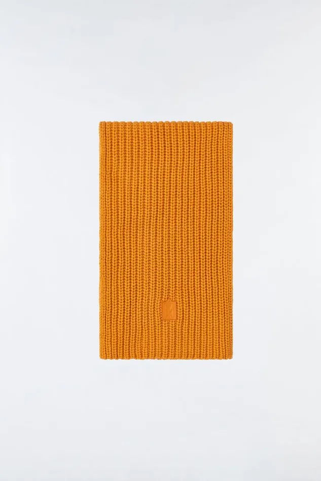 Scarves Women Mackage NELL Rectangular Merino Wool Scarf Flame