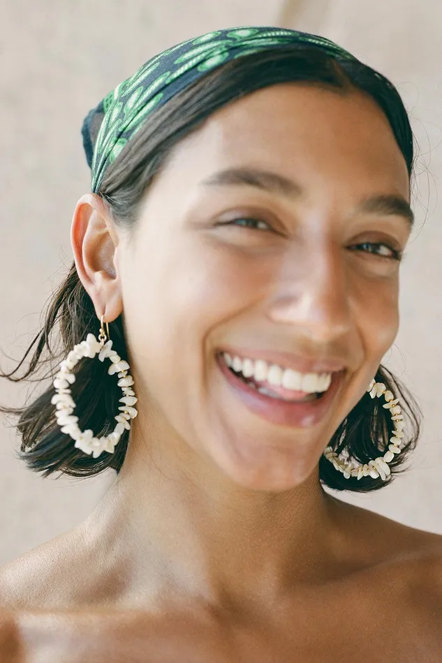 Seychelles Hoop Earrings White MOP Women Chan Luu Earrings