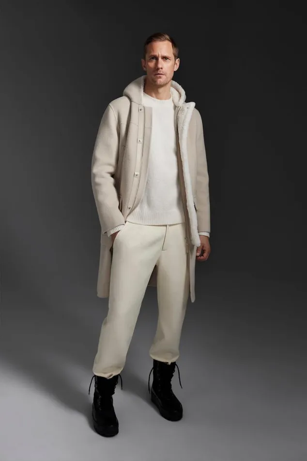 Shearling Jackets Men Mackage ABRAHAM Heavy Double Face Wool Long Hooded Coat Trenchnatural Shearling Jackets Men Mackage ABRAHAM Heavy Double Face Wool Long Hooded Coat Trenchnatural