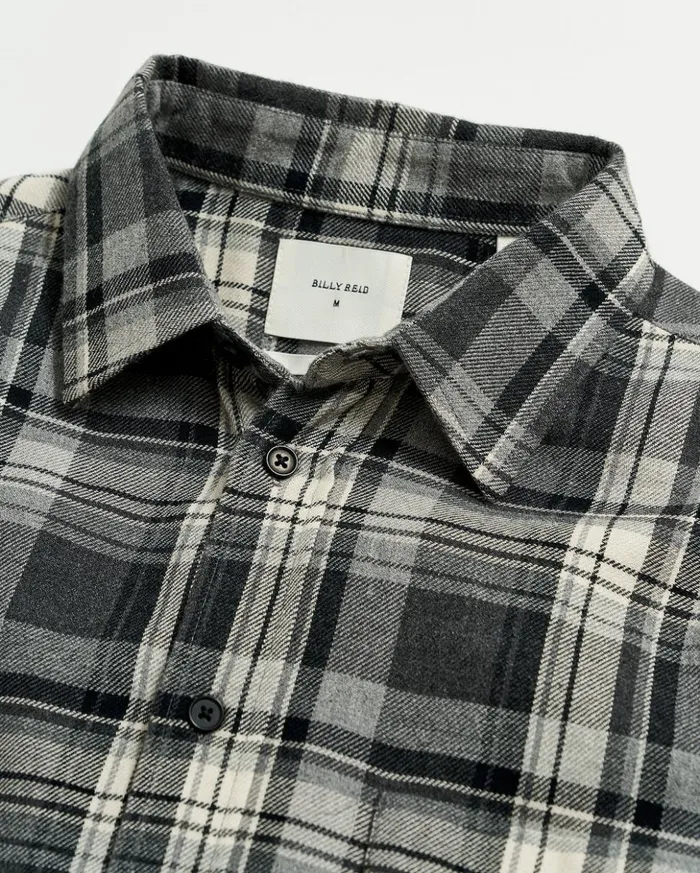 Shirting Men Billy Reid Brushed Bold Plaid Tuscumbia Shirt Greyblack