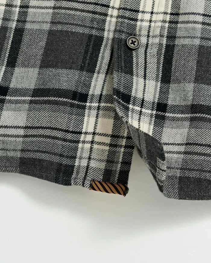 Shirting Men Billy Reid Brushed Bold Plaid Tuscumbia Shirt Greyblack