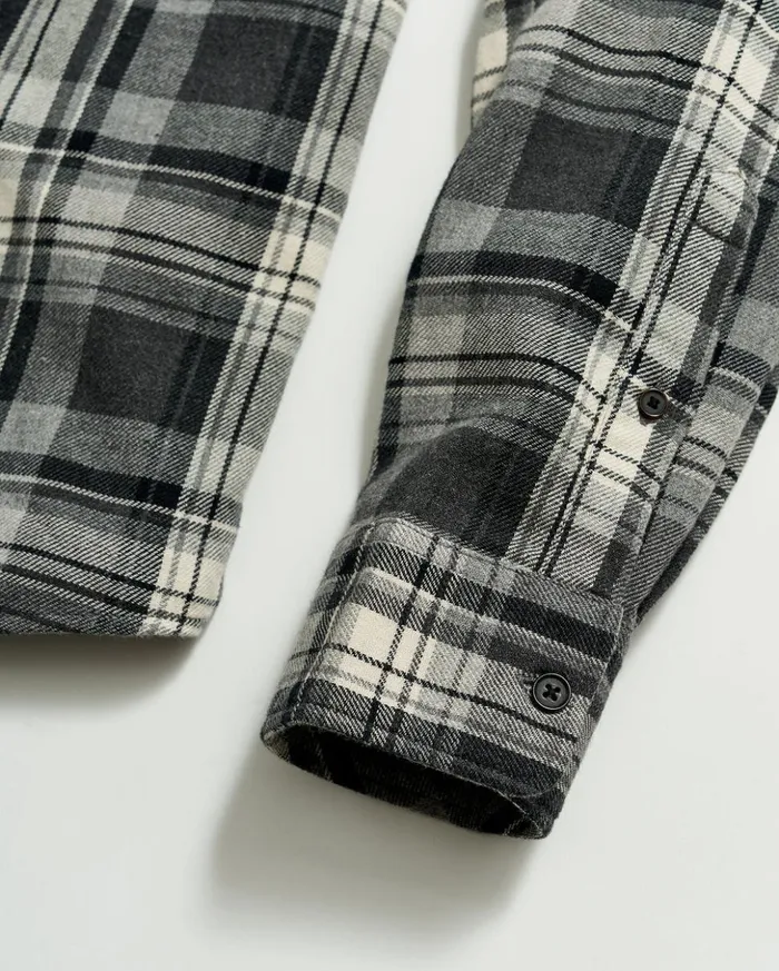 Shirting Men Billy Reid Brushed Bold Plaid Tuscumbia Shirt Greyblack