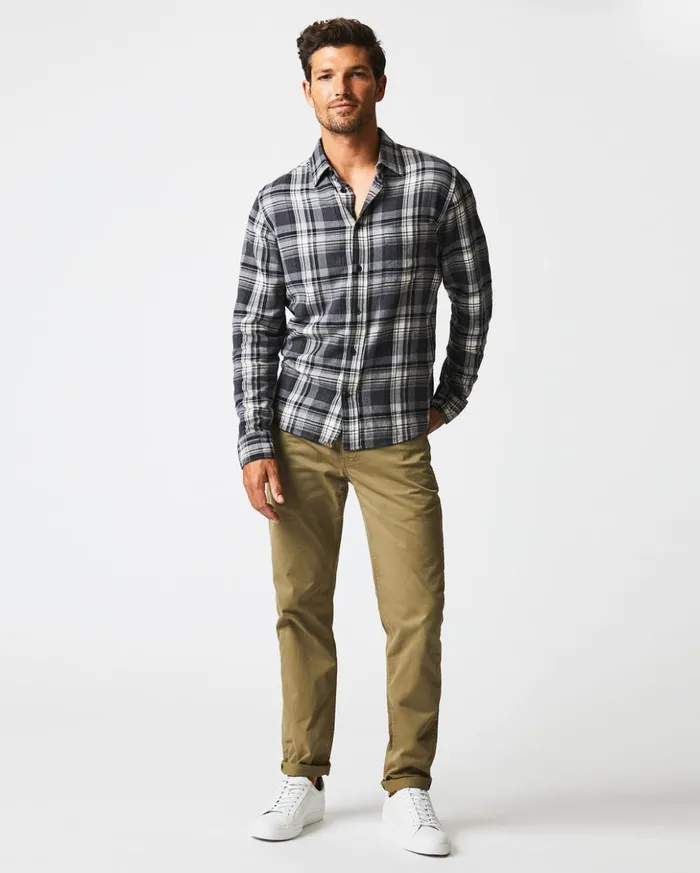 Shirting Men Billy Reid Brushed Bold Plaid Tuscumbia Shirt Greyblack