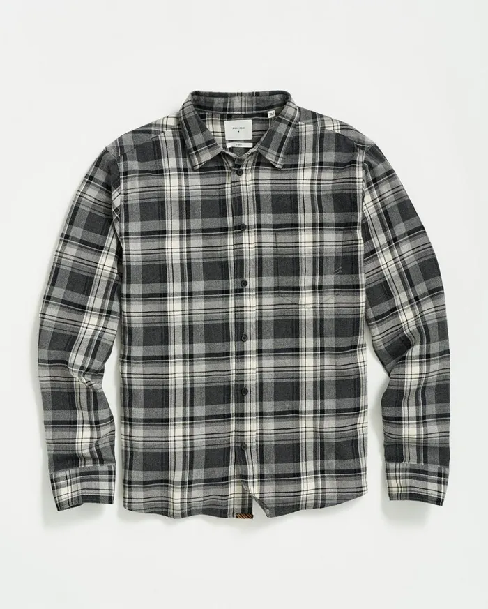 Shirting Men Billy Reid Brushed Bold Plaid Tuscumbia Shirt Greyblack