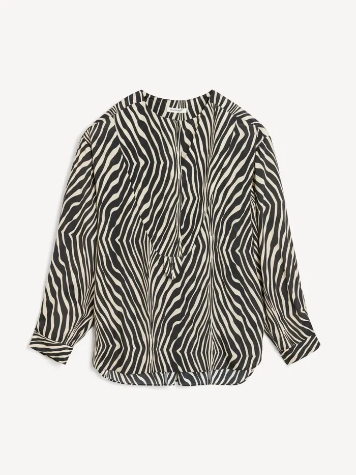 Shirts and Blouses Women By Malene Birger Fayette Silkblend Shirt Zebra Shirts and Blouses Women By Malene Birger Fayette Silkblend Shirt Zebra
