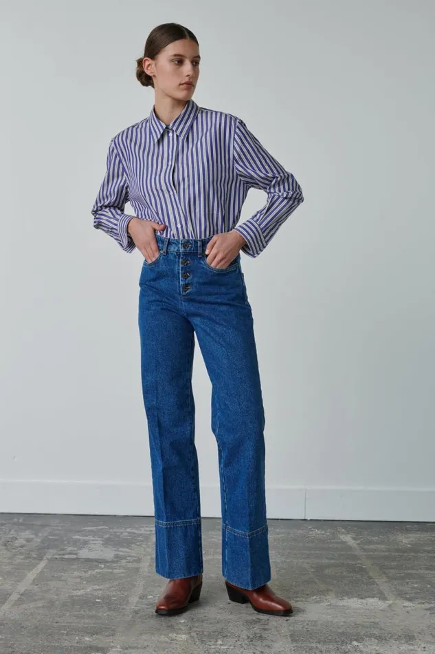 Shirts Women Soeur SAPPHIRE SHIRT Blueoffwhite