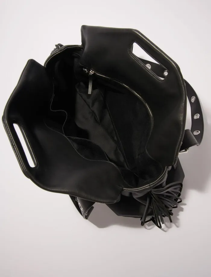 Shoulder Bags Women Maje Plain Leather Miss M Xl Bag Black