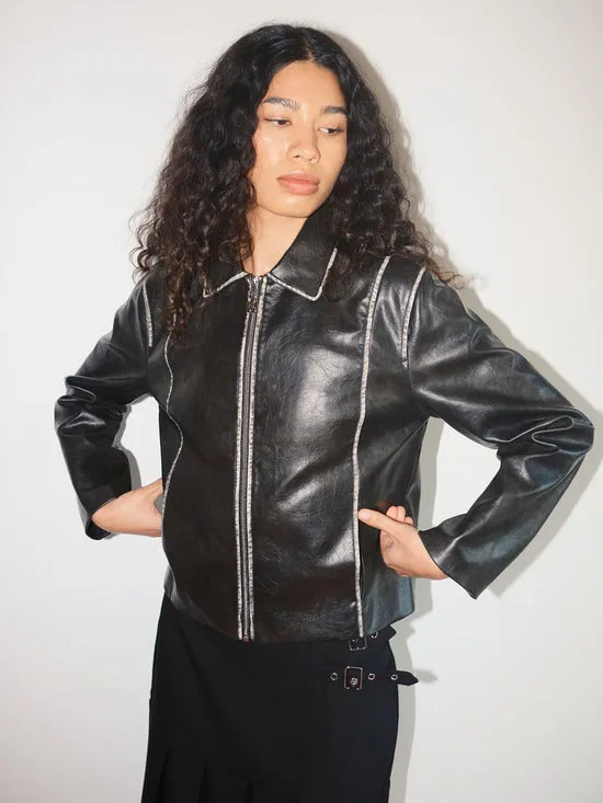 Shyla Jacket Washed Black Women Jackets Outerwear Lisa Says Gah