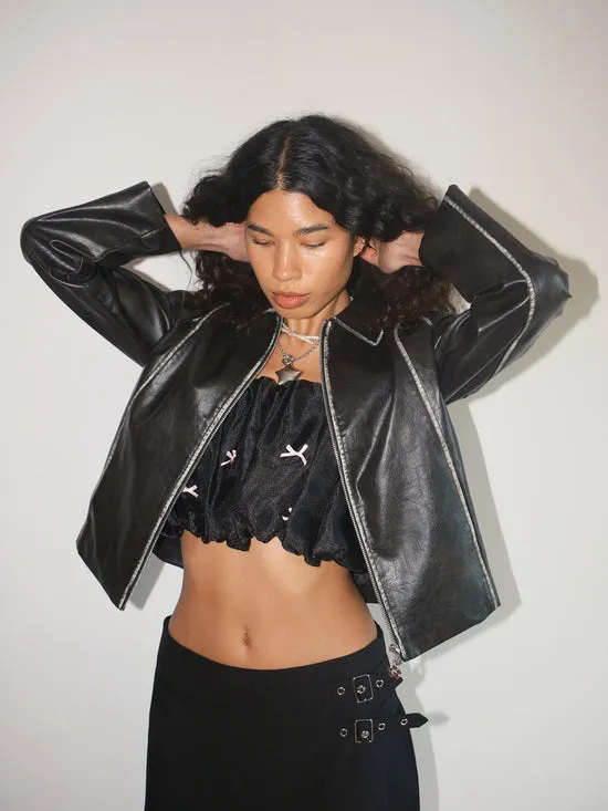 Shyla Jacket Washed Black Women Jackets Outerwear Lisa Says Gah