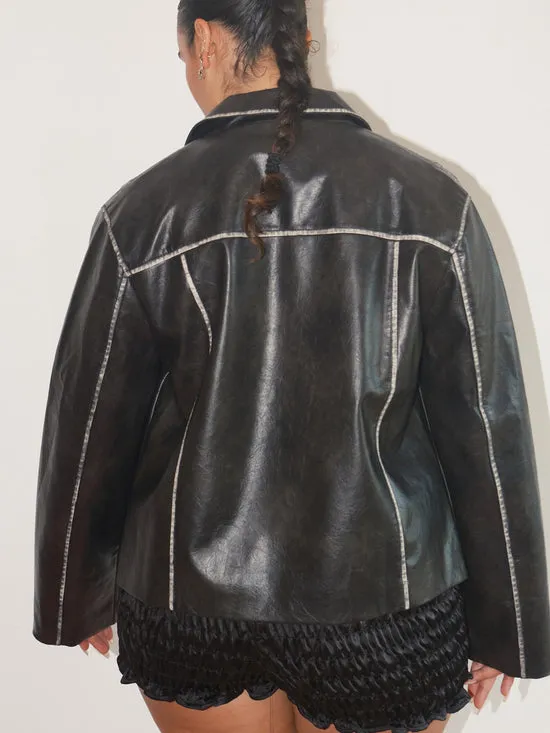 Shyla Jacket Washed Black Women Jackets Outerwear Lisa Says Gah