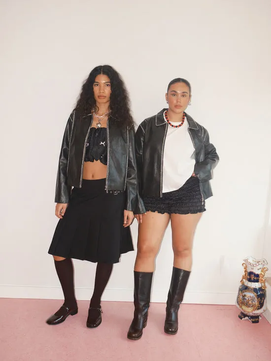 Shyla Jacket Washed Black Women Jackets Outerwear Lisa Says Gah