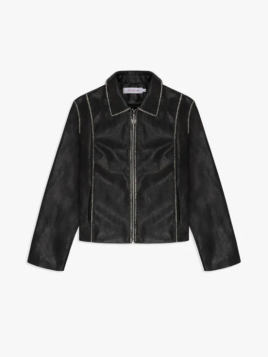Shyla Jacket Washed Black Women Jackets Outerwear Lisa Says Gah