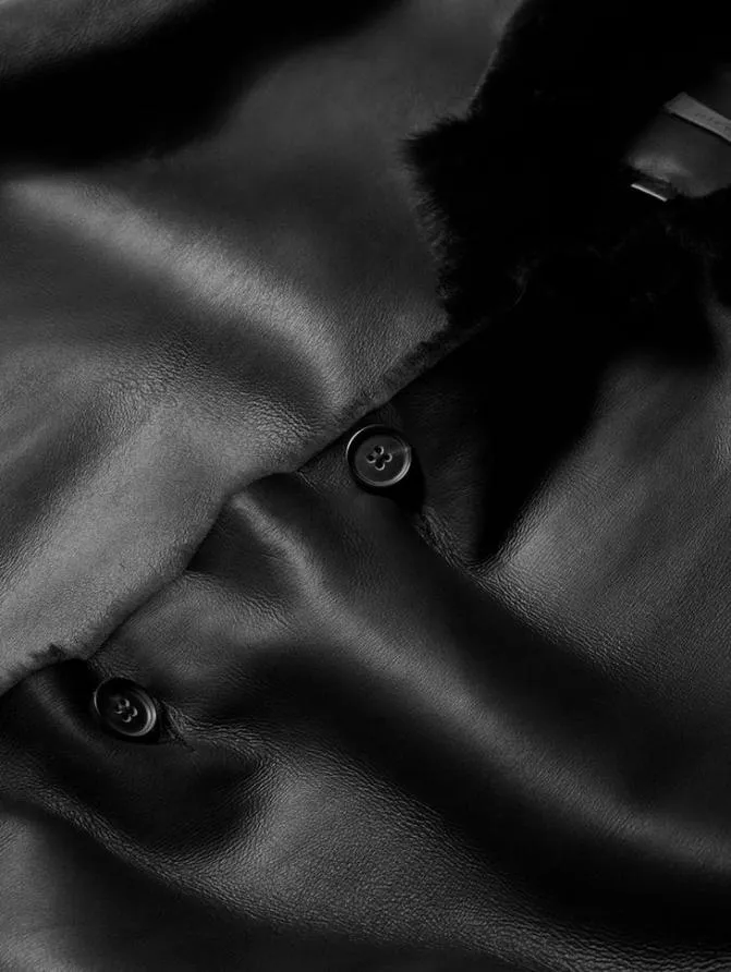 SICKLEN SHEARLING Black Clothing John Varvatos Leather Jackets