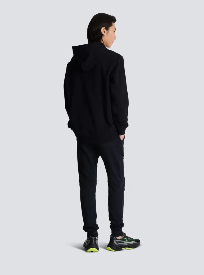 Signature Hoodie Black Men Balmain Sweatshirts
