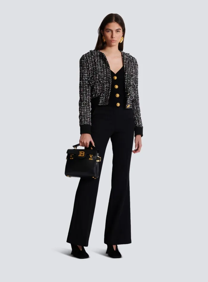 Smooth Leather BBuzz 23 Bag Black Women Balmain Handbags