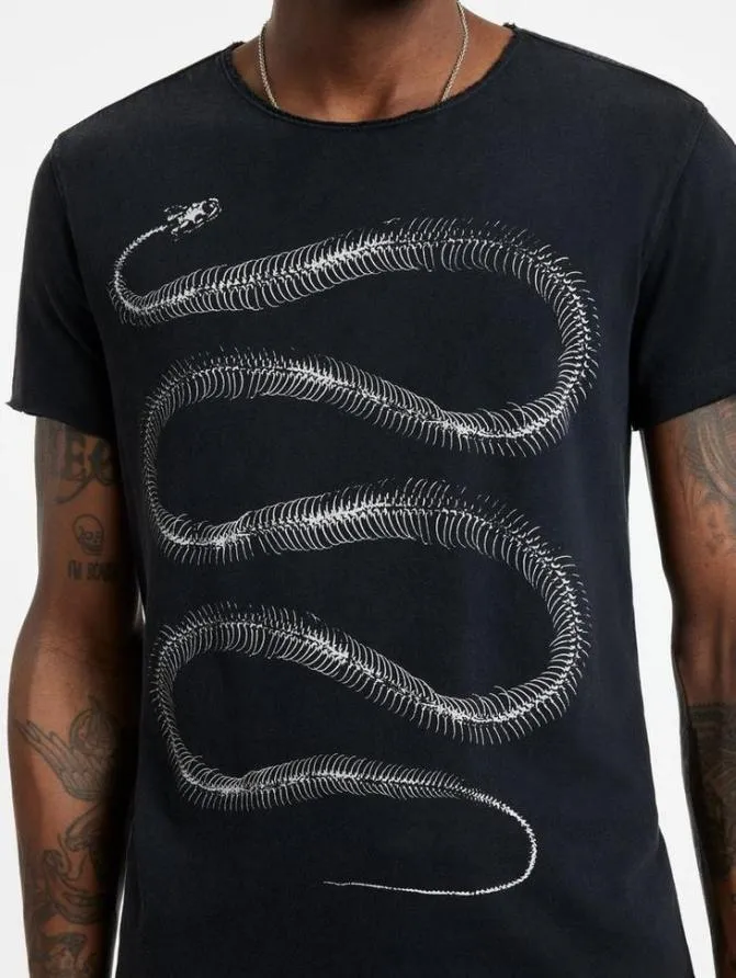 SNAKE BONES TEE Black Clothing John Varvatos Graphic Tees