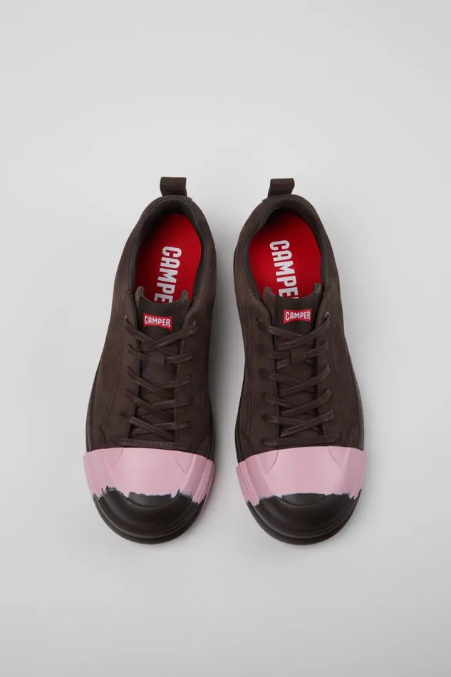 Sneakers Men Camper Junction Runner Brown Nubuck Sneakers