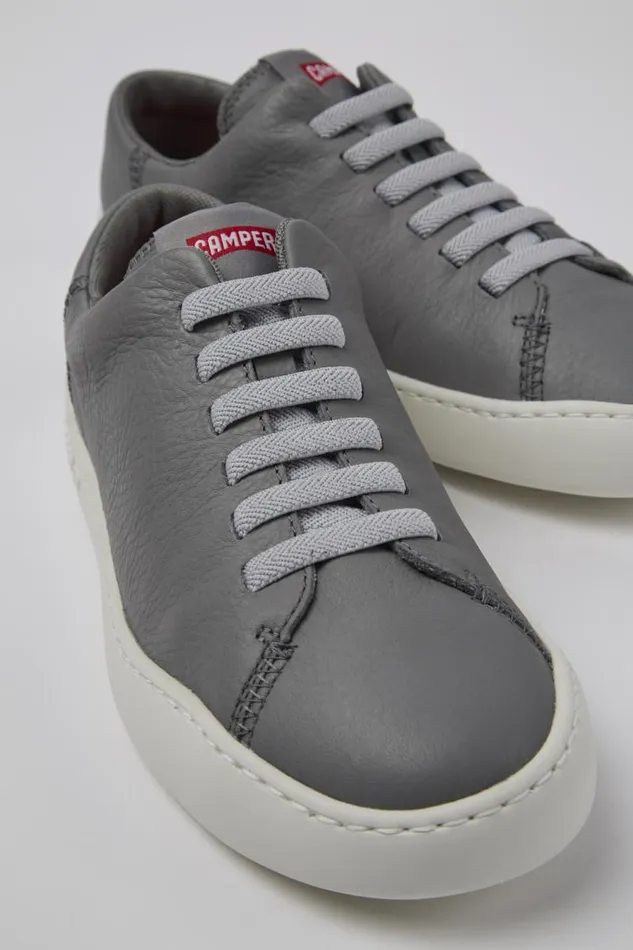 Sneakers Women Camper Peu Touring Gray Leather Sneaker