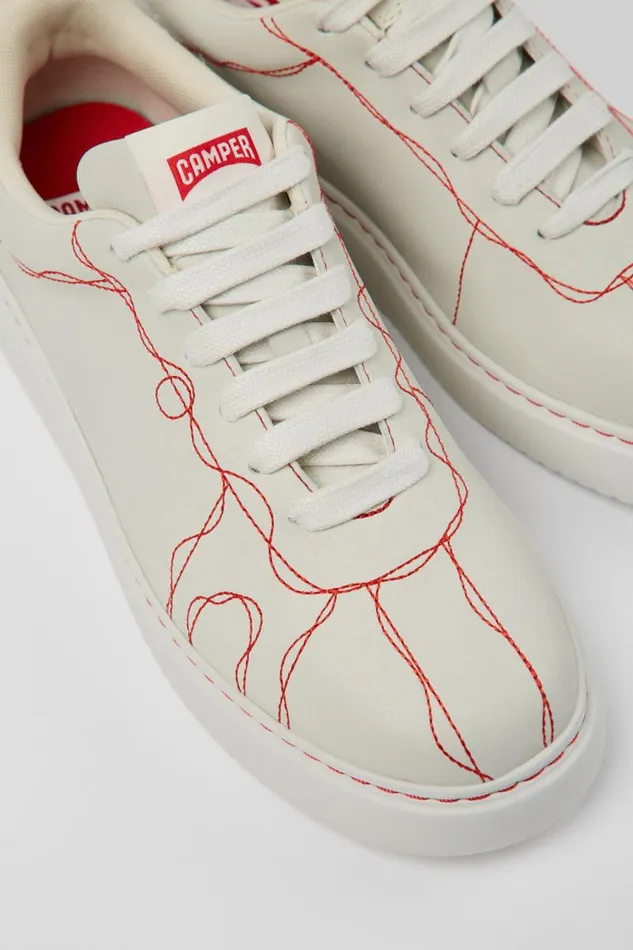 Sneakers Women Camper Twins White Leather Sneaker