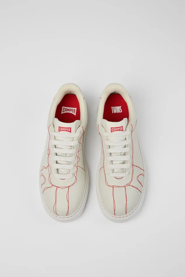 Sneakers Women Camper Twins White Leather Sneaker