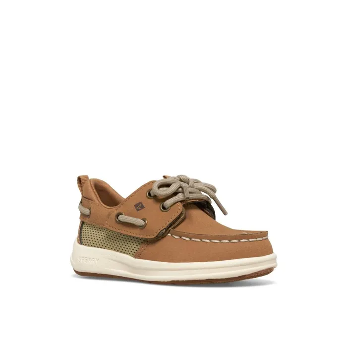 Sperry Fairwater PLUSHWAVE Jr Boat Shoe Medium Beige Kids Boat Shoes