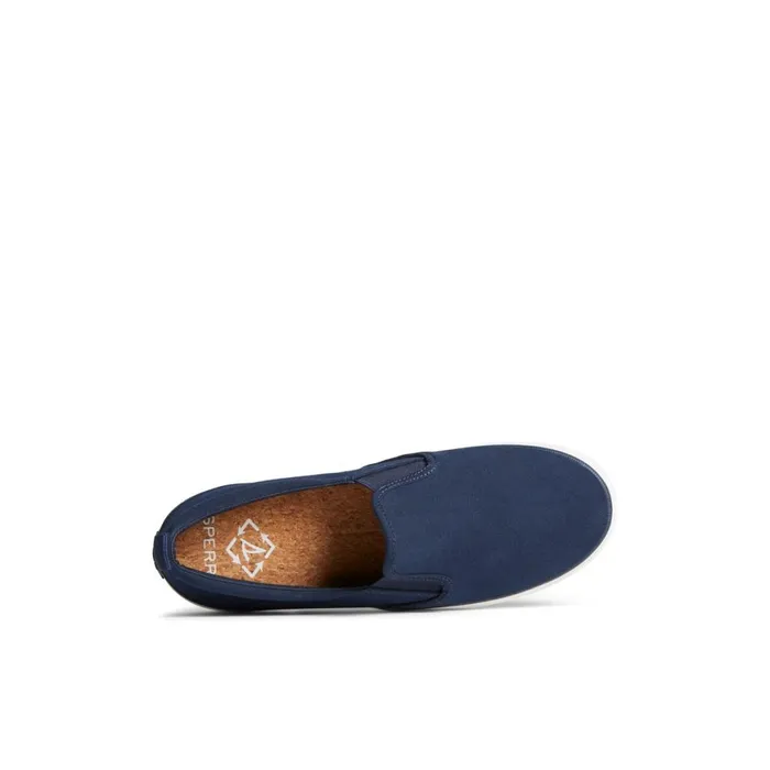 Sperry SeaCycled Crest Twin Gore Canvas Sneaker Navy Women Sneakers
