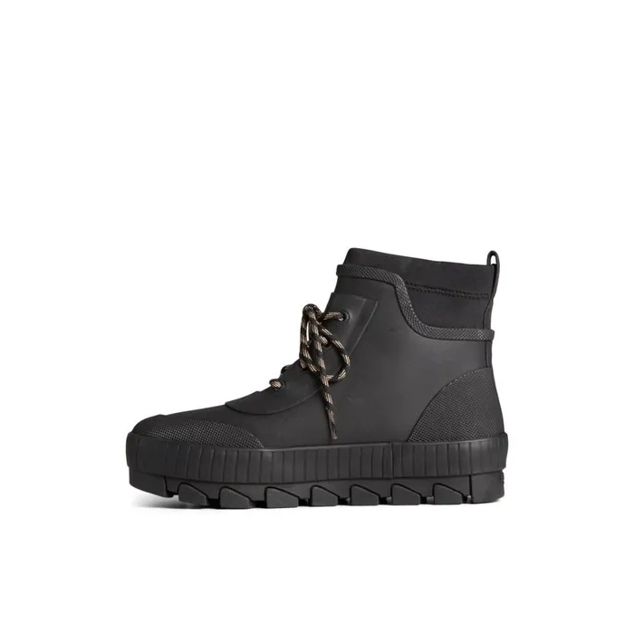 Sperry Torrent Rubber Lace Up Boot Black Women Boots